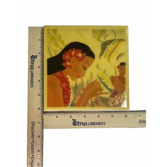 VTG Orig SS Lurline/Matson Lines Menu Cover TILE Frank MacIntosh "Mending Net" - Picture 14 of 16